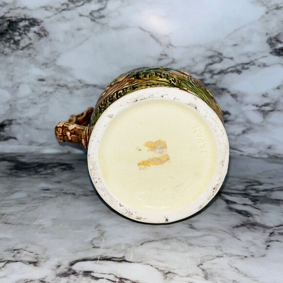 Vintage | German Style Beer Ceramic Pitcher | Tan | 8" Tall - Picture 5 of 6